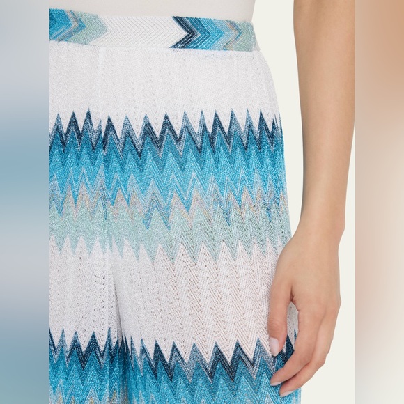 NWT Missoni Zig-Zag Sheer Wide-Leg Trousers SIZE 44 - Picture 5 of 8